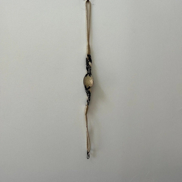 Vintage 80s Women Bronze Color Round Buckle Stretchy Rope Belt 34" Sz S/M - Picture 8 of 8